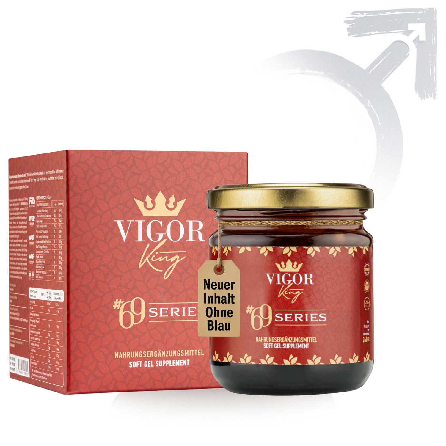 VIGOR Premium Honig Herbal Paste 240 gr, Extra Stark für aktive Männer, Maca, Ginseng & Tribulus Terrestris Gel