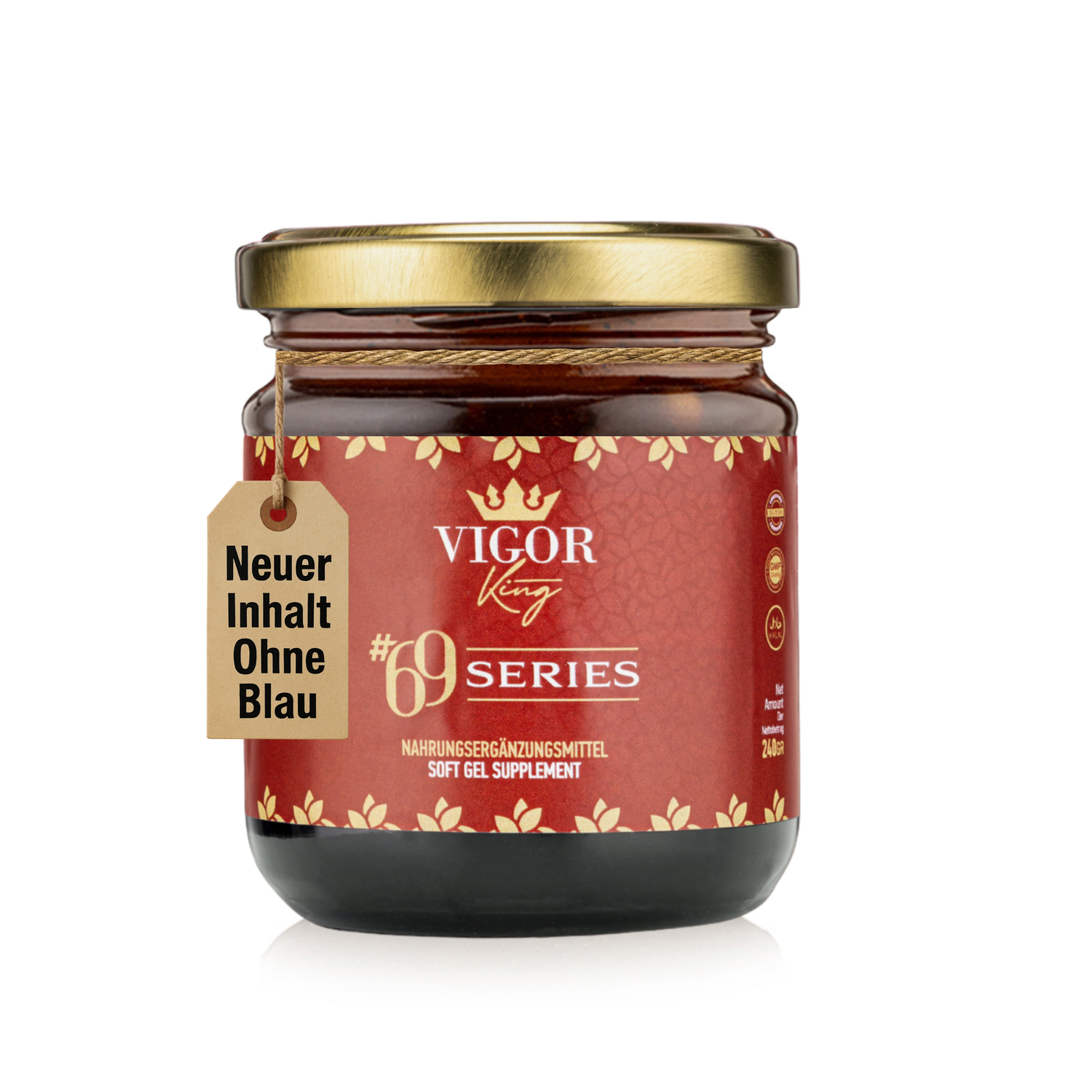 VIGOR Premium Honig Herbal Paste 240 gr, Extra Stark für aktive Männer, Maca, Ginseng & Tribulus Terrestris Gel