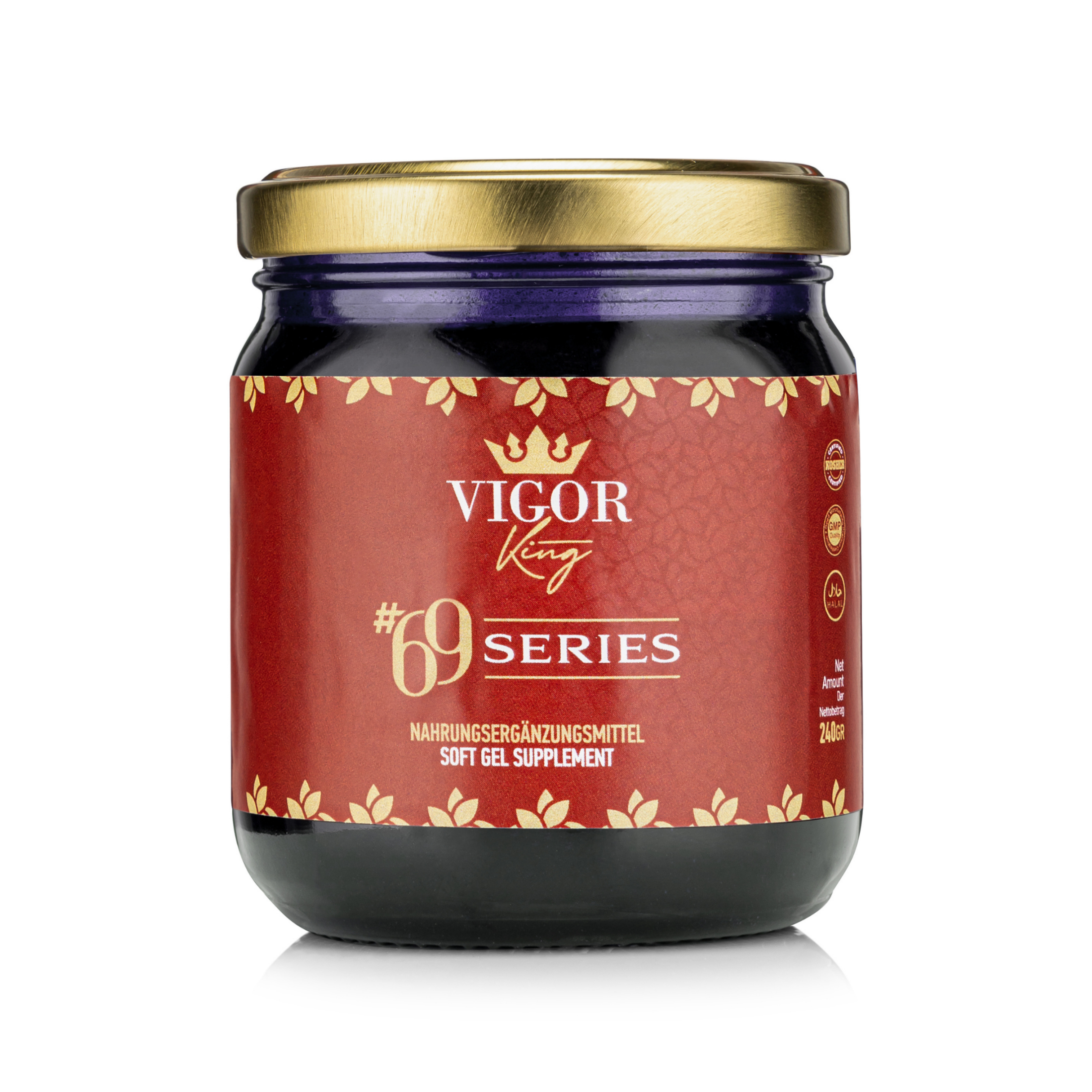 VIGOR King Honig Herbal Paste 240 gr, Extra Stark für aktive Männer Sofortwirkung, Maca, Ginseng &amp; Tribulus Terrestris Gel